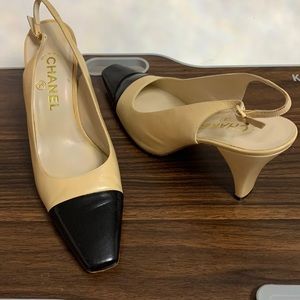 Authentic Chanel sling pumps